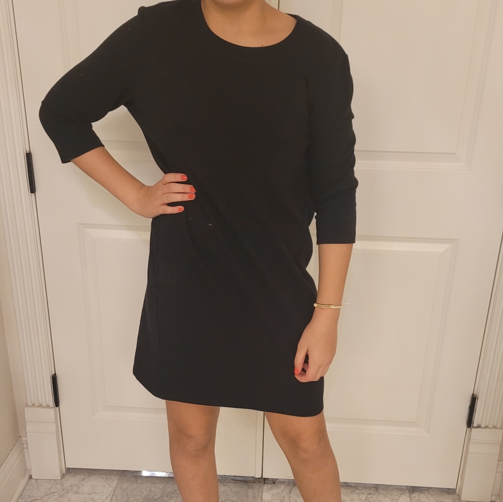 Old Navy Black 3/4 sleeve dress
